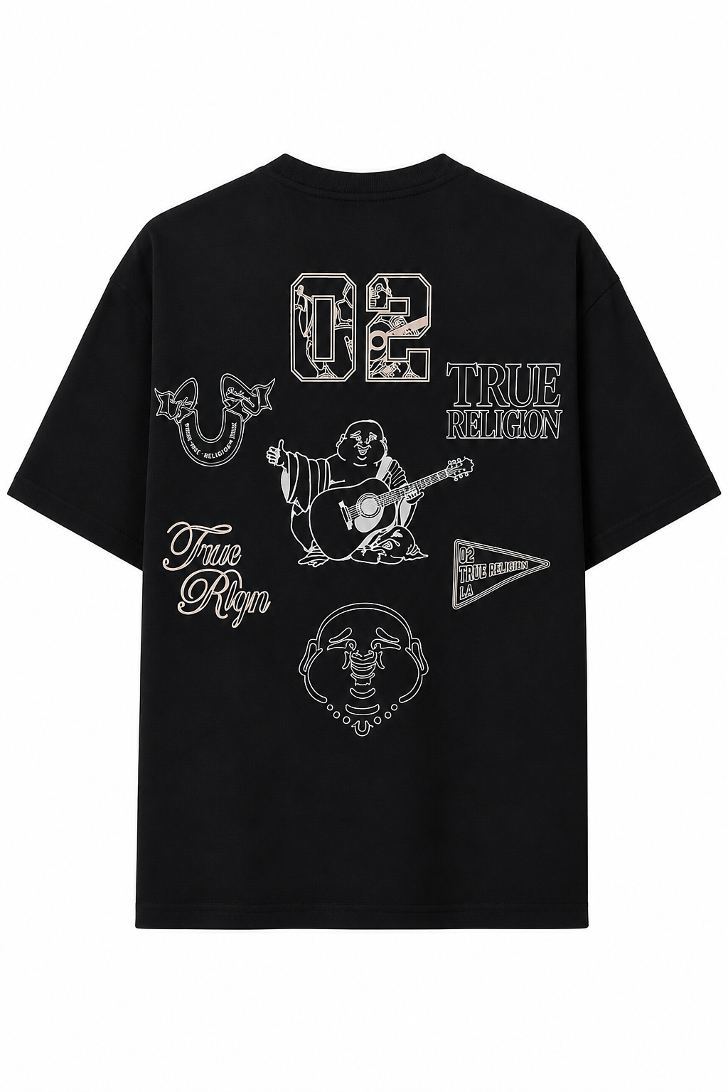 Playera True Religion Multi Logo Black