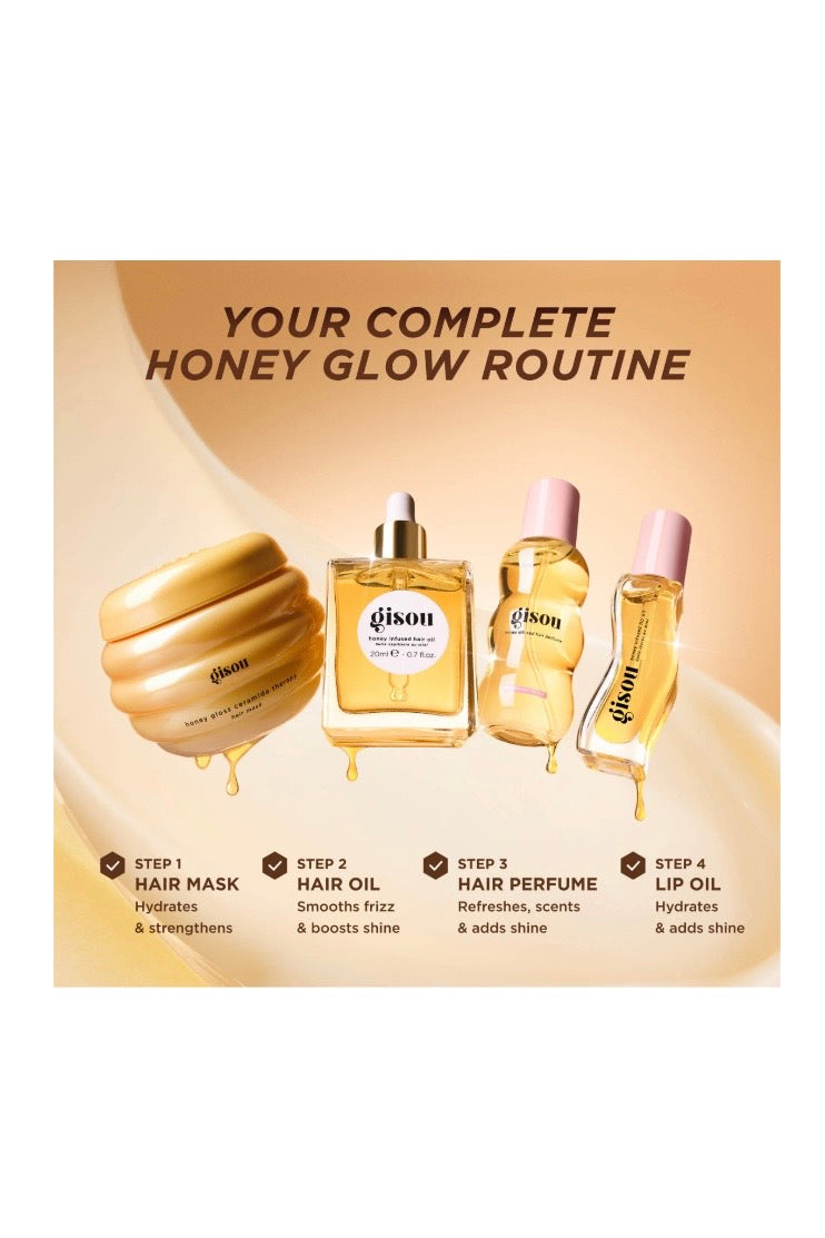 Gisou Glow All The Way Hair an Lip Gift Set