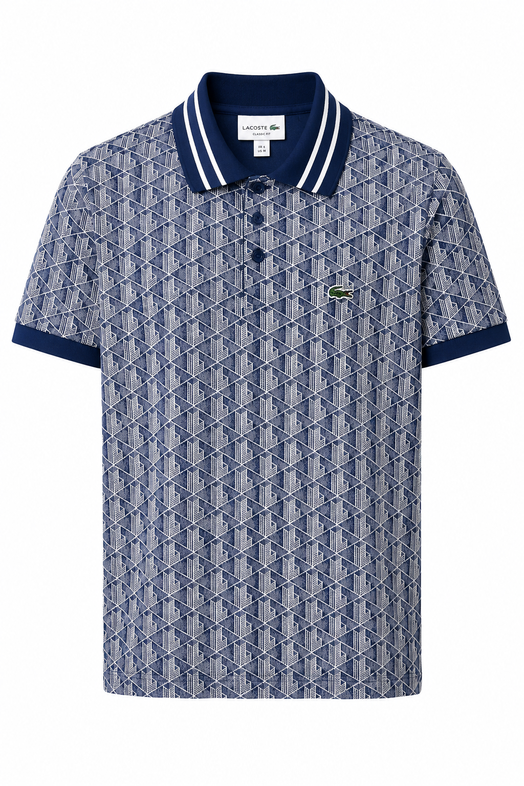 Polo Lacoste Multi Estampado Azul