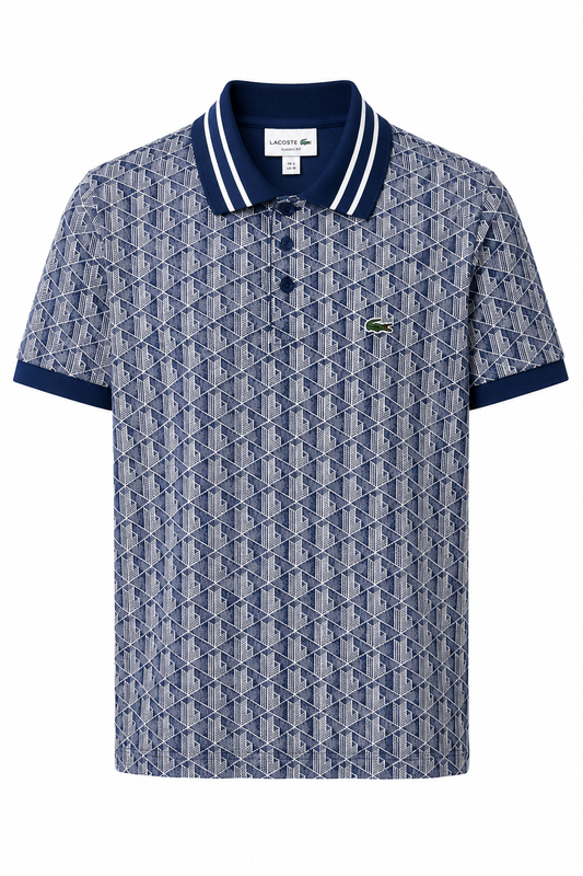 Polo Lacoste Multi Estampado Azul