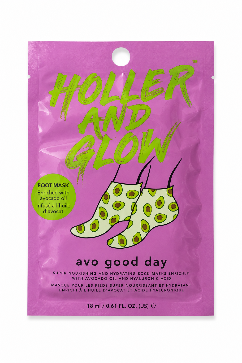 Mascarilla para pies Holler and Glow