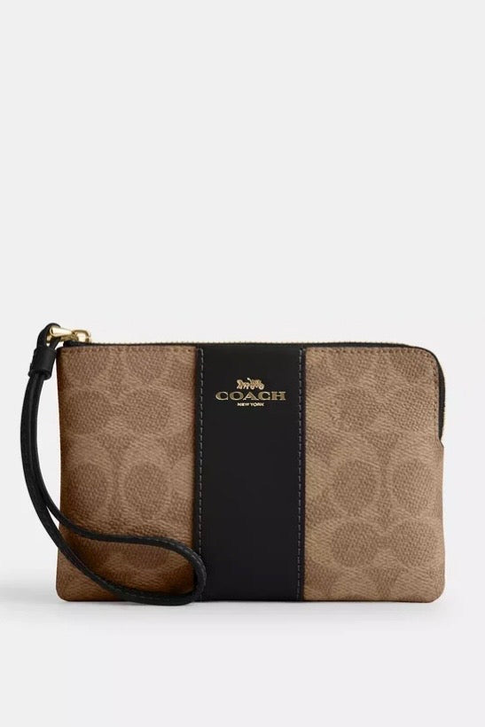 Coach Corner Zip Wristlet