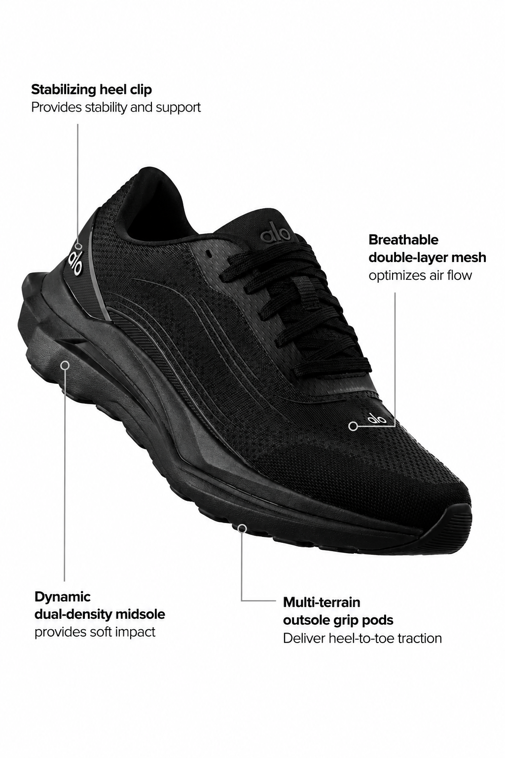 Tenis Alo Yoga Runner Black