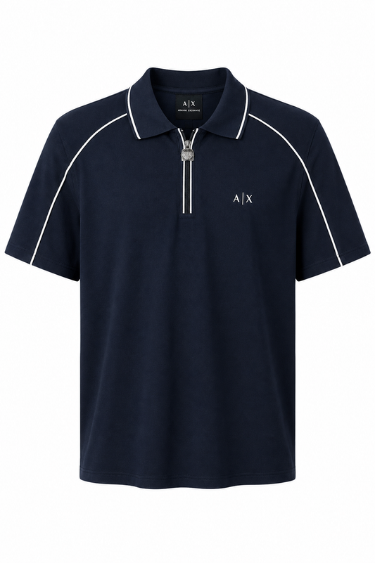 Polo Armani Exchange Lineas Blancas