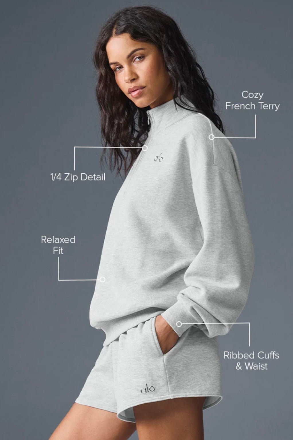 Sweater Alo Yoga Oversize Grey