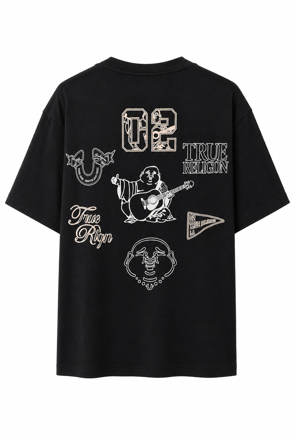 Playera True Religion Multi Logo Black