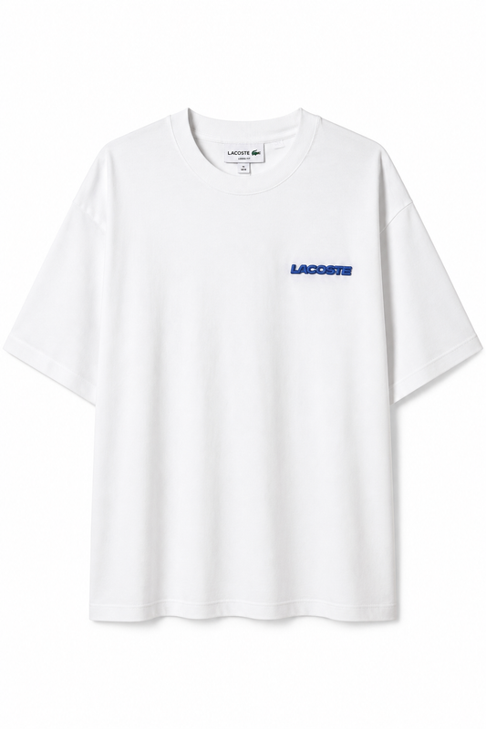 Playera de Flores Loise Fit Lacoste Blanca