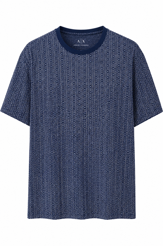 Playera Armani Exchange Multi Logo Navy