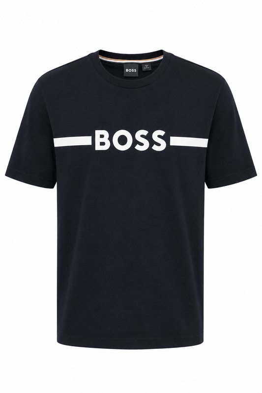 Playera Boss Logo Estampado Black