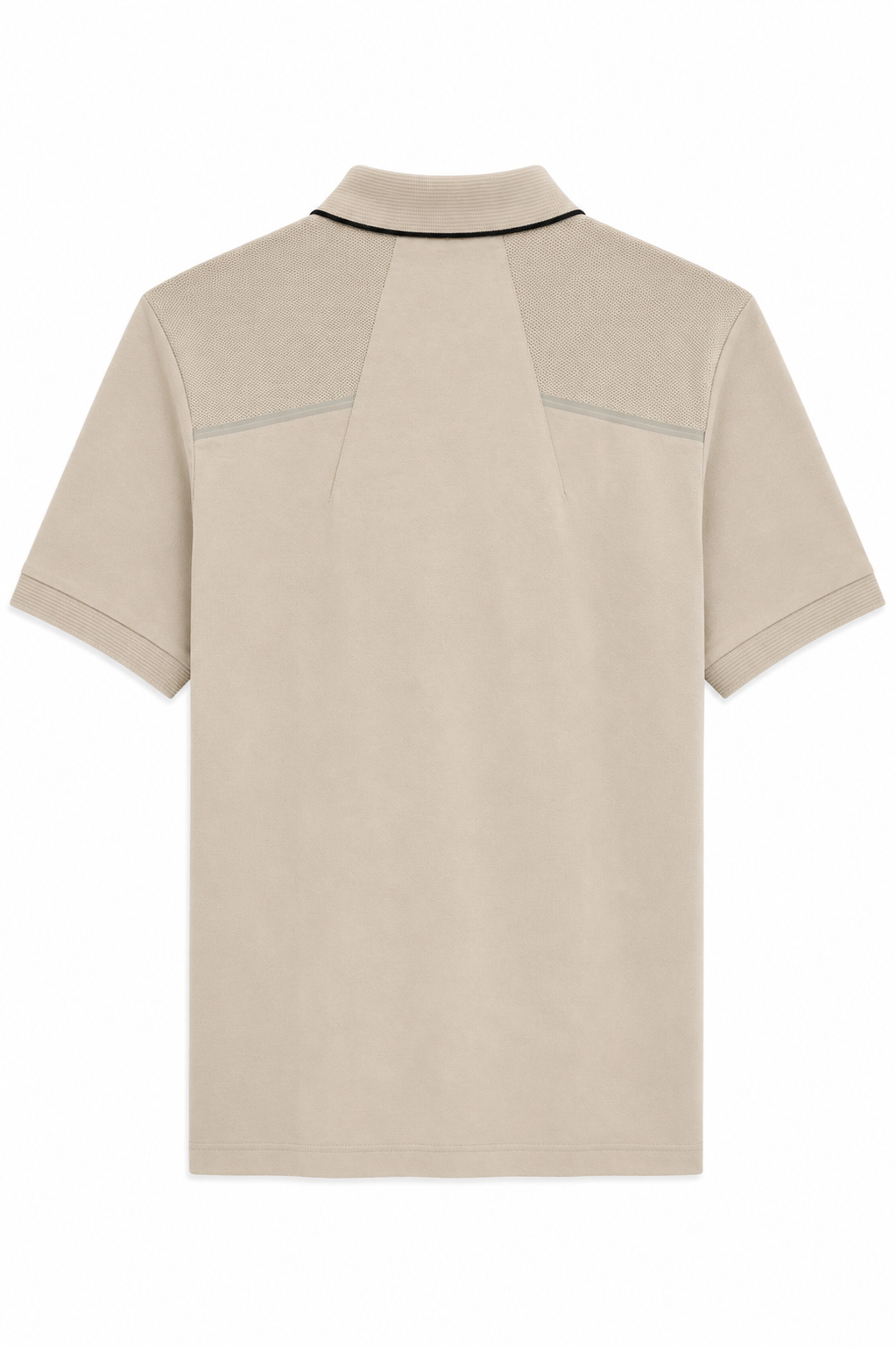 Polo Boss Cierre Malla Taupe
