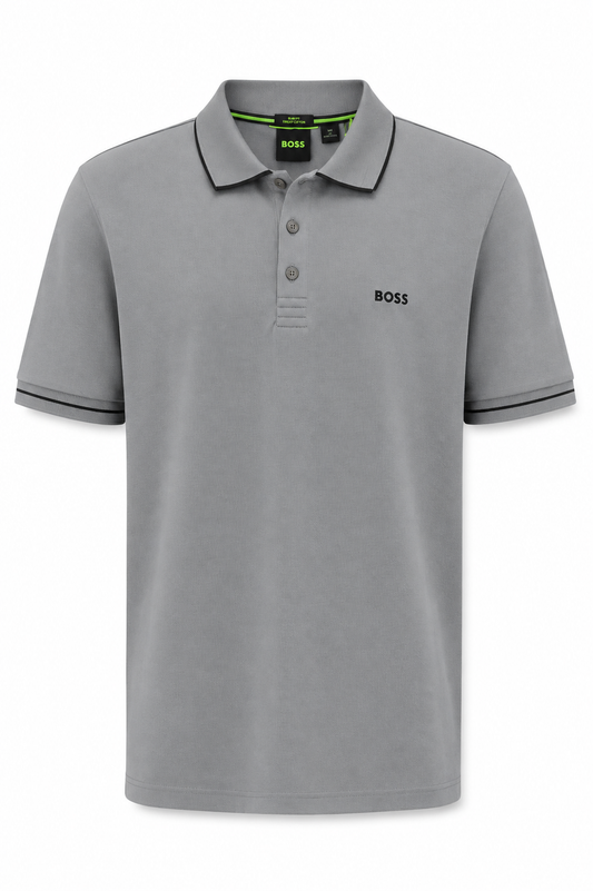 Polo Boss Silicone Logo Grey