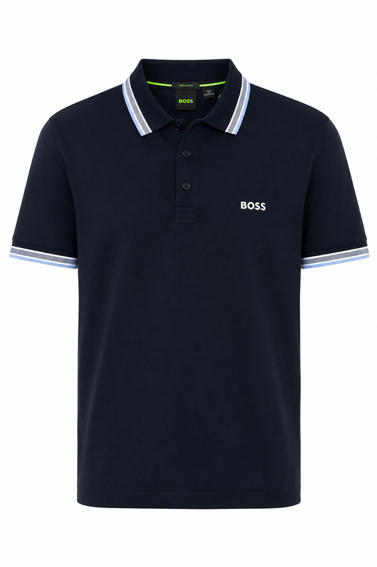 Polo Boss Contrast Stripe Collar
