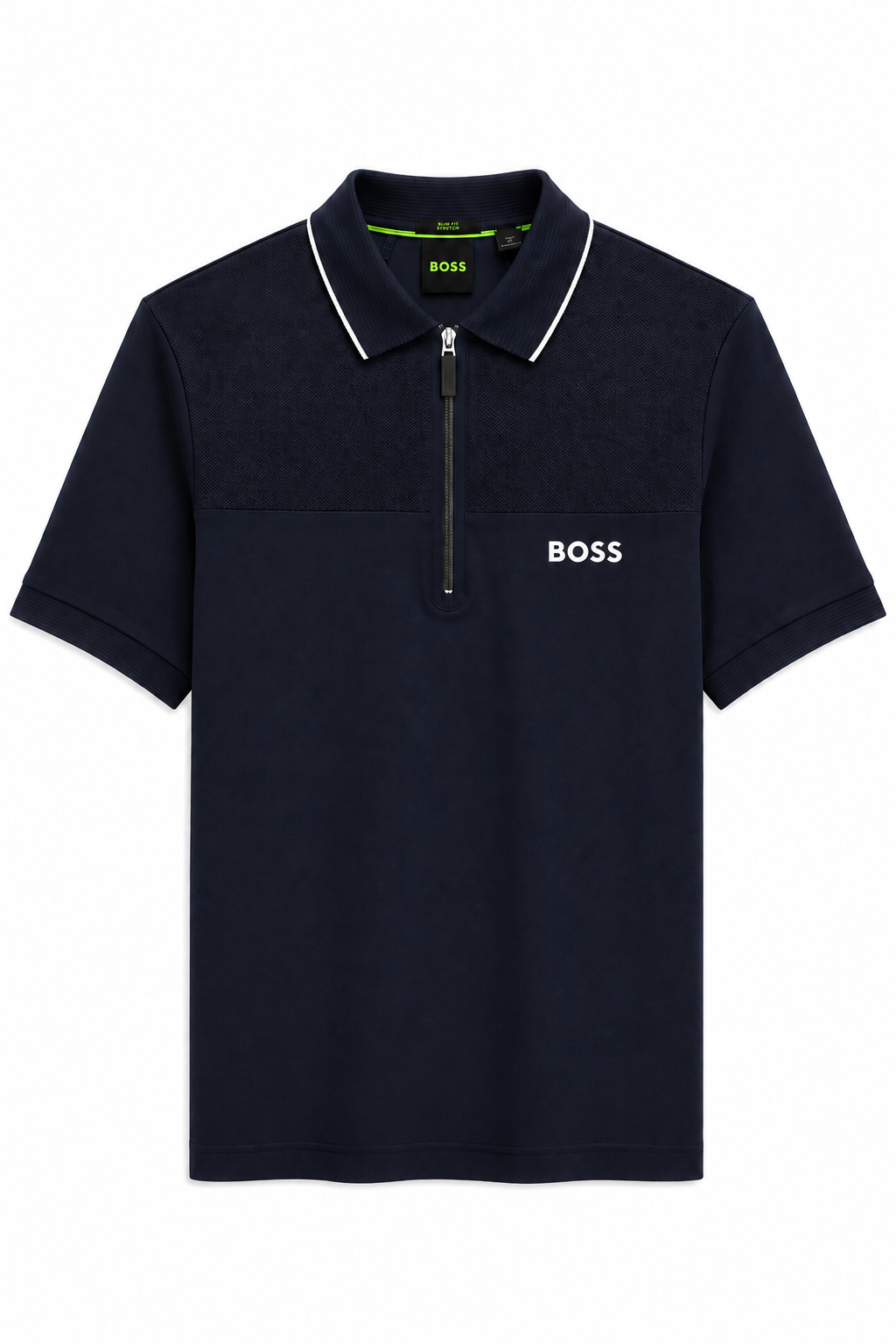Polo Boss Cierre Malla Taupe